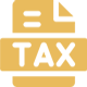 A yellow file with the word tax on it.